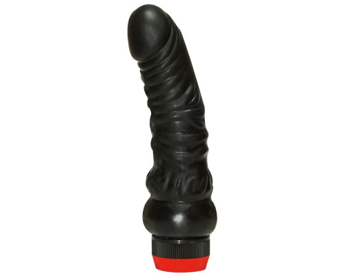 Черный вибратор-реалистик Natur-Vibrator - 17 см.