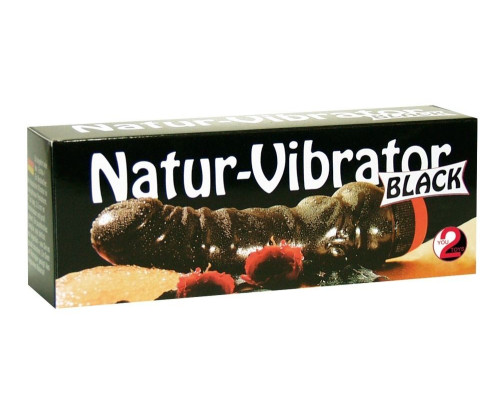 Черный вибратор-реалистик Natur-Vibrator - 17 см.