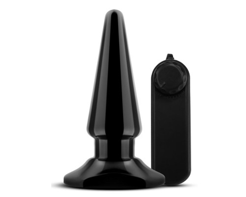 Черная анальная пробка с вибрацией Basic Vibrating Anal Pleaser - 10,2 см.