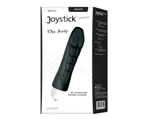 Чёрный вибратор Joystick The Body Comfort - 17 см.