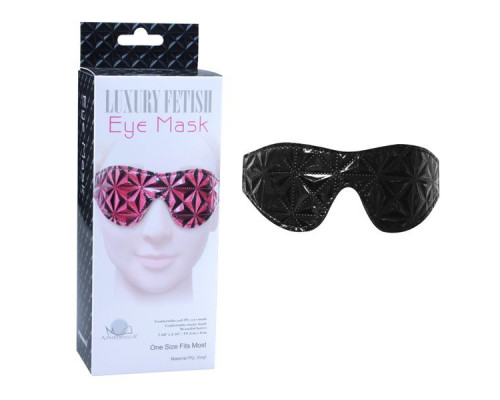 Чёрная маска на глаза с геометрическим узором Pyramid Eye Mask