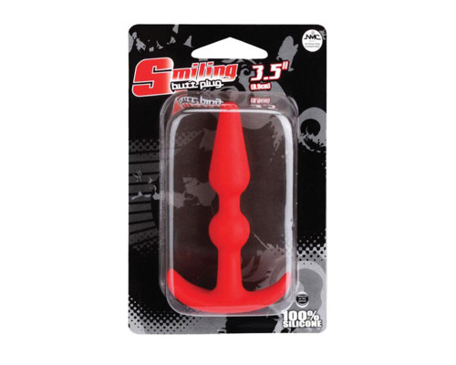 Красная анальная втулка T-SHAPE SILICONE BUTT PLUG RED - 9,9 см.