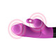 Фиолетовый вибратор Ares с клиторальным отростком - 19,8 см.