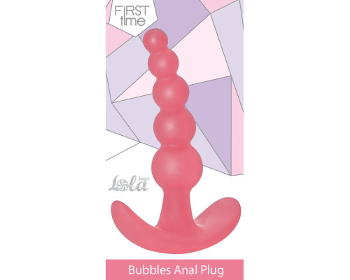 Розовая анальная пробка Bubbles Anal Plug - 11,5 см.