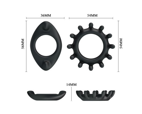 Набор из 2 фигурных эрекционных колец
