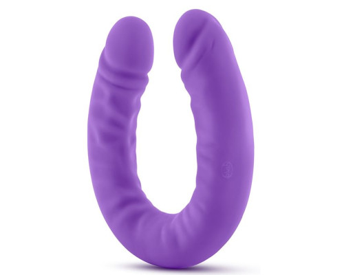 Фиолетовый двусторонний фаллоимитатор 18 inch Silicone Slim Double Dong  - 45,7 см.