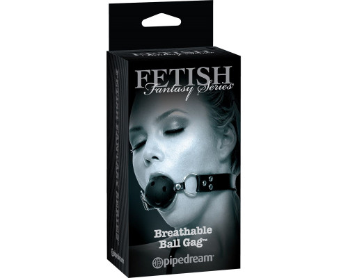 Черный кляп с дырочками Breathable Ball Gag
