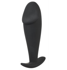Черная фаллическая анальная втулка - 10 см.