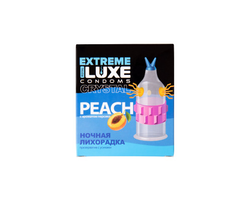 Стимулирующий презерватив «Ночная лихорадка» с ароматом персика - 1 шт.