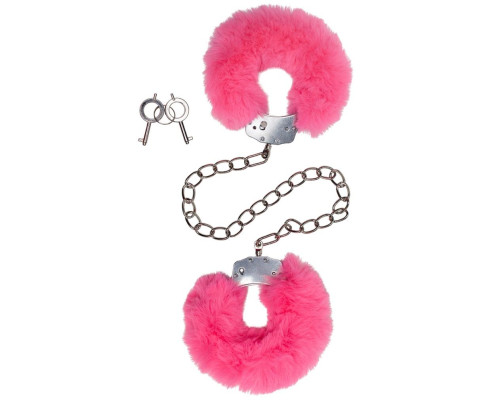 Металлические оковы с розовым мехом