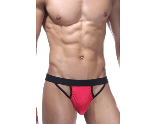 Эффектные двухцветные мужские трусы-стринги