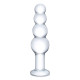 Прозрачная анальная пирамида 7,25  Beaded Butt Plug - 17 см.