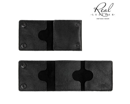Черный кожаный кондомхолдер Notabu