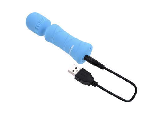 Голубой wand-вибратор Out Of The Blue - 10,5 см.