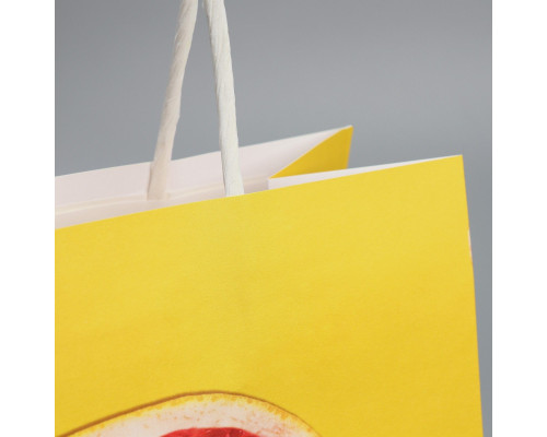 Подарочный крафтовый пакет «Сладость» - 22×22×11 см.