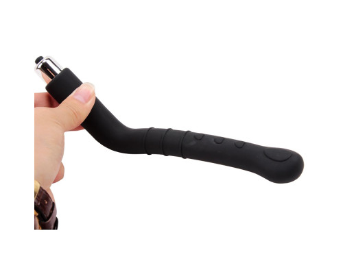 Черный анальный вибратор Rectal Reacher Vibe - 25 см.