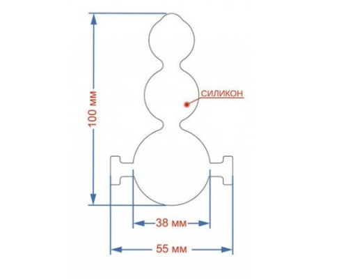 Силиконовый кляп-ёлочка на кожаных ремешках