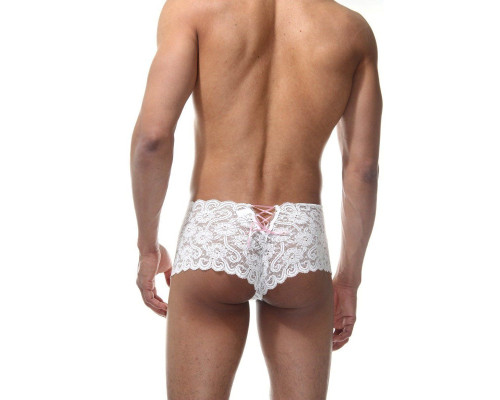 Мужские кружевные трусы-хипсы