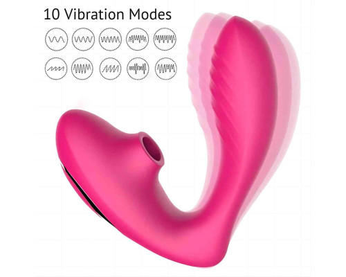 Розовый вибромассажер Clitoral Sucking Vibrator OG для стимуляции клитора и точки G