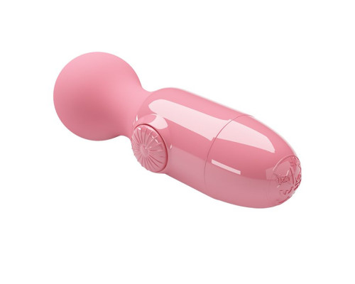 Нежно-розовый мини-вибратор с шаровидной головкой Mini Stick
