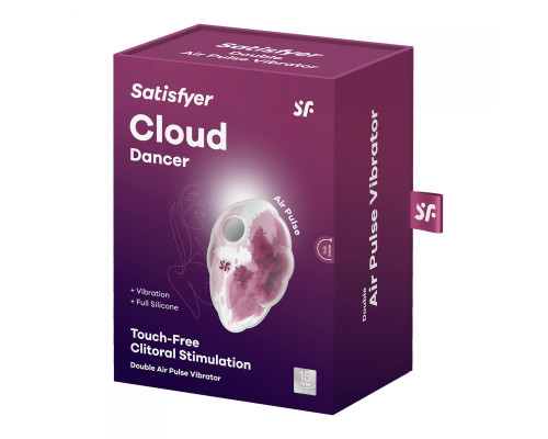 Малиновый вакуум-волновой клиторальный вибростимулятор Cloud Dancer