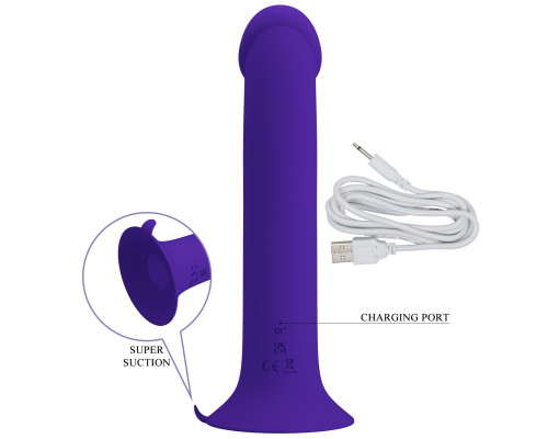 Фиолетовый вибратор с режимом боковой пульсации Murray-Youth - 19 см.