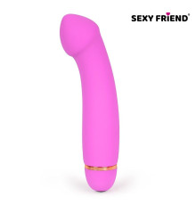 Розовый вибромассажёр с 20 режимами вибрации - 15 см.