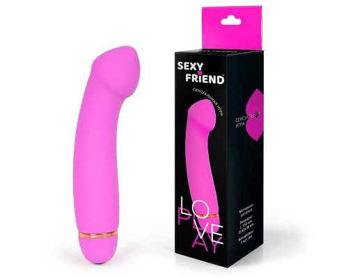 Розовый вибромассажёр с 20 режимами вибрации - 15 см.