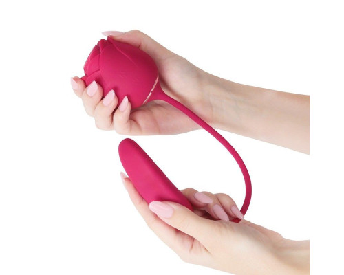 Розовый вибромассажер Immortal Flower 7