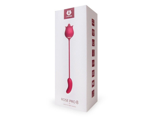 Розовый вибромассажер Rose Pro 8