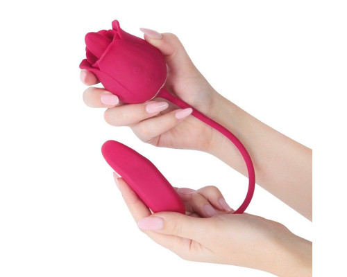 Розовый вибромассажер Rose Pro 8