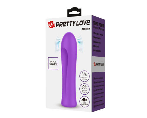 Фиолетовый мини-вибратор Alfreda - 10,2 см.