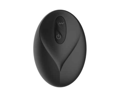 Черный вибростимулятор простаты с поступательными движениями и пультом ДУ