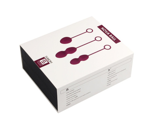 Набор фиолетовых вагинальных шариков Nova Ball со смещенным центром тяжести