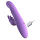 Сиреневый вибратор-кролик с поступательными движениями, вращением и нагревом Her Thrusting Silicone Rabbit  - 24 см.