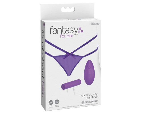 Трусики с вибропулей Cheeky Panty Thrill-Her