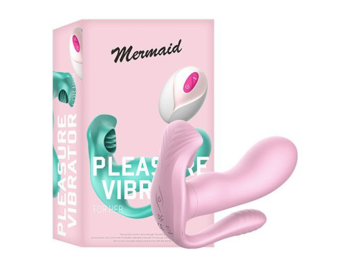 Розовый женский тройной вибростимулятор