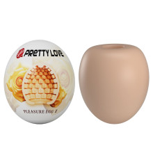 Бежевый мастурбатор-яйцо Pleasure Egg II
