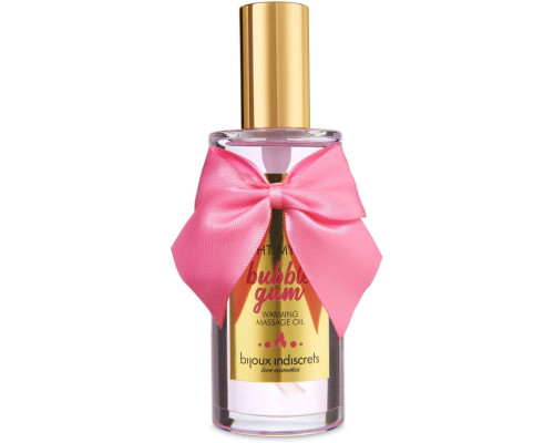 Разогревающее массажное масло Light My Fire Bubble Gum с ароматом бабл-гам - 100 мл.