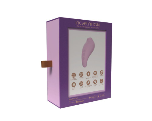 Розовый вакуумный стимулятор клитора Revelation + APP