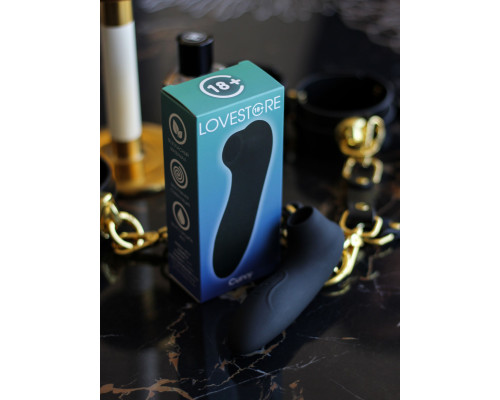 Черный вакуумный стимулятор клитора Curvy