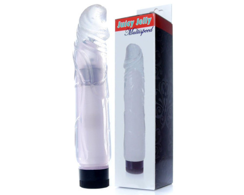 Прозрачный вибратор Juicy Jelly - 22 см.
