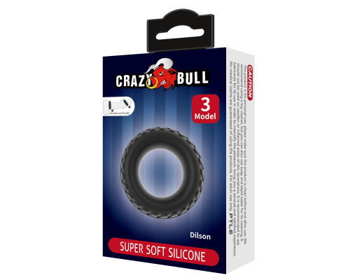 Черное эрекционное кольцо Dilson