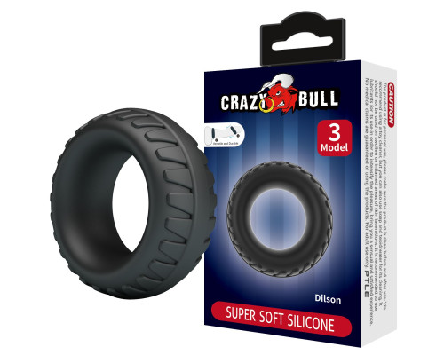 Черное эрекционное кольцо Dilson