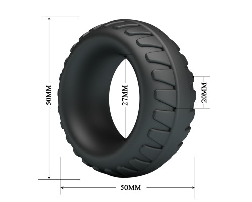Черное эрекционное кольцо Dilson