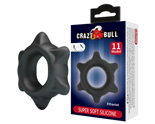Черное эрекционное кольцо Ethaniel