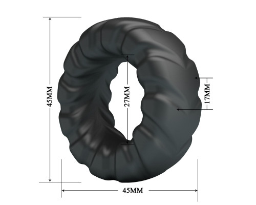 Черное эрекционное кольцо Jeriko