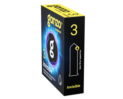 Супертонкие презервативы Ganzo Invisible - 3 шт.