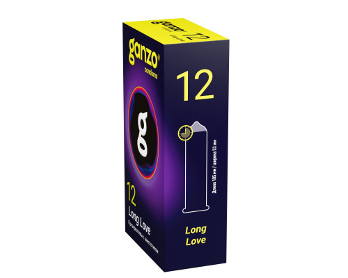 Презервативы с анестетиком для продления удовольствия Ganzo Long Love - 12 шт.