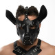 Черная кожаная маска «Собака»